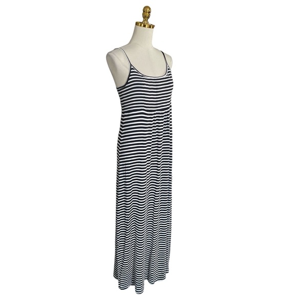 Calvin Klein Women’s Spaghetti Strap Black/White Striped Maxi Summer Dress Sz 4 - Picture 4 of 10